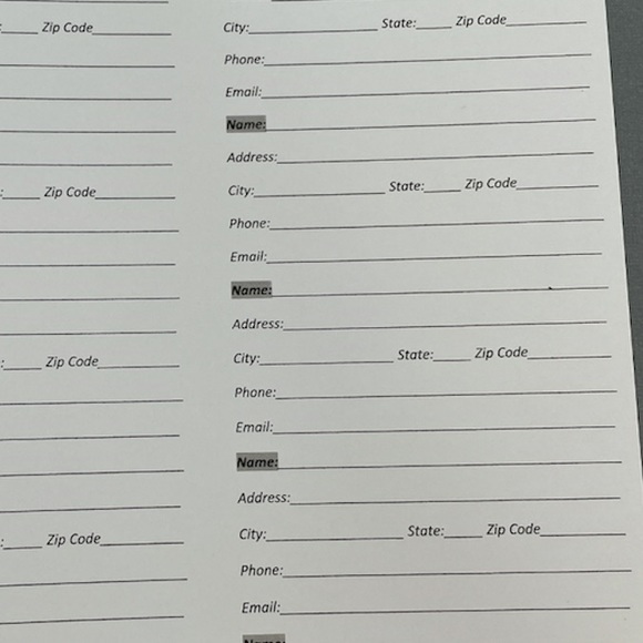 Floral Guest Book, Black, Gray - Picture 4 of 5